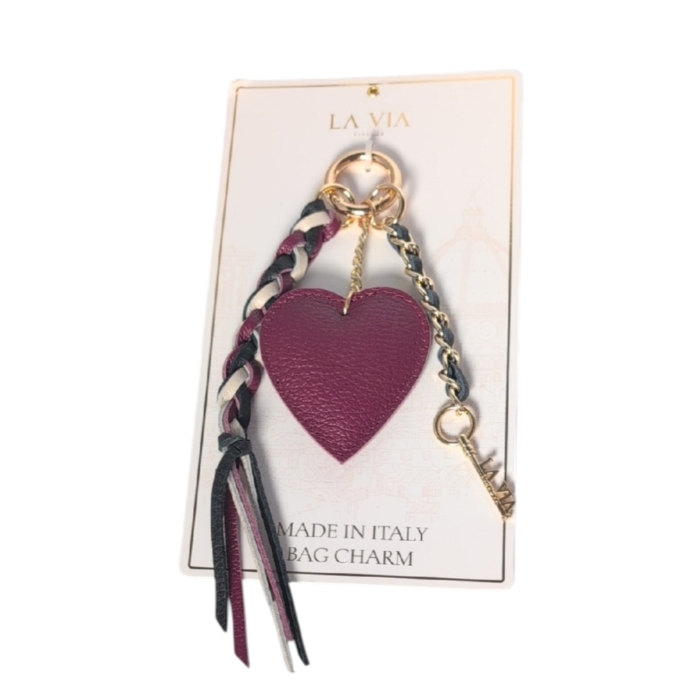 La Via Firenze Heart Bag Charm